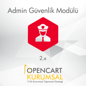 Opencart 2.x Admin Güvenlik Modülü