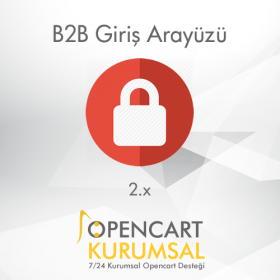 Opencart 2.x B2b Giriş Arayüzü