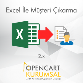 Opencart 2.x Excel İle Müşteri Çıkarma Modülü