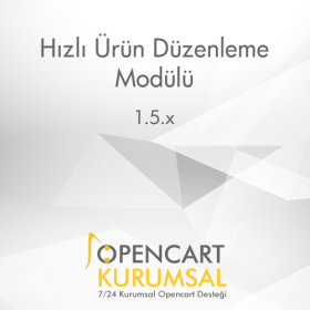 Opencart Hızlı Ürün Düzenleme Modülü