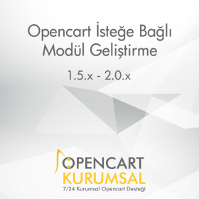 Opencart İsteğe Bağlı Modül Geliştirme