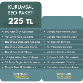 Opencart Kurumsal Seo Paketi