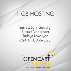 1 GB Opencart Uyumlu Hosting Paketi