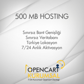 500 MB Opencart Uyumlu Hosting Paketi