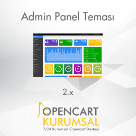 Opencart 2.x Admin Panel Teması