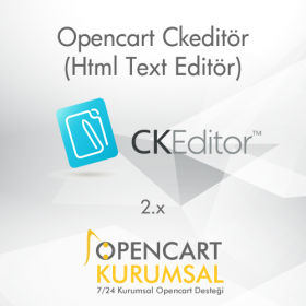 Opencart Ckeditör (Html Yazı Editörü)