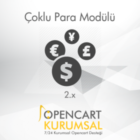 Opencart 2.x Çoklu Para Modülü