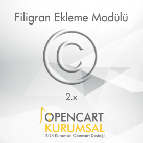 Opencart 2.x Filigran Ekleme Modülü