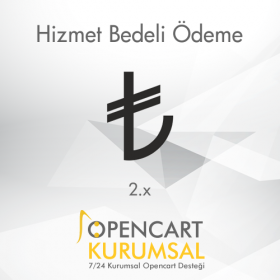 Opencart Hizmet Bedeli Ödeme