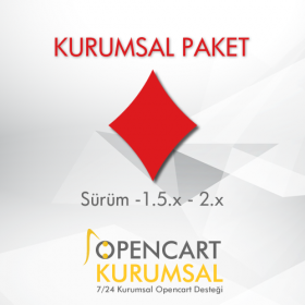 Kurumsal Firmalara Yönelik E-Ticaret Paketi Opencart (Domain + Hosting)