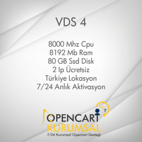 Opencart Sanal Sunucu Vds 4