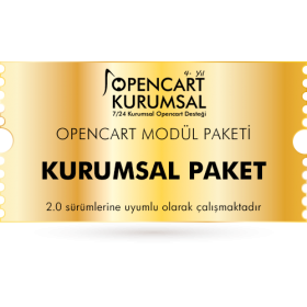 Opencart Kurumsal Modül Paketi